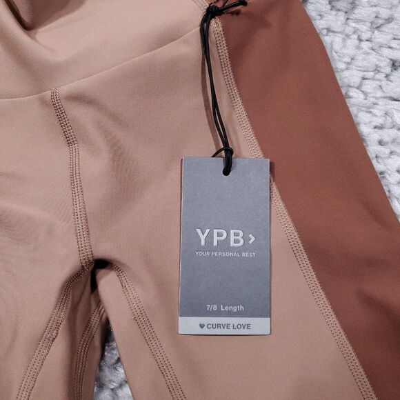 Abercrombie XXS Short YPB sculptLUX Curve Love 7/8 Length Leggings Colorblock - Picture 7 of 10